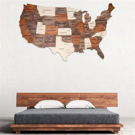 Buy 3d Wood Of United States Wooden Wall Art Wooden Dorm Decor Of Usa