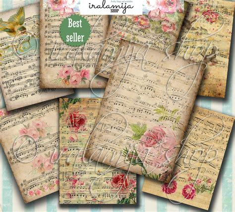 Printable Pink Collage Sheet Junk Journal Kit Add On 01 Vintage Roses