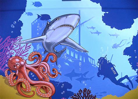 Octopus And Sharks Mural Kids Art Murals