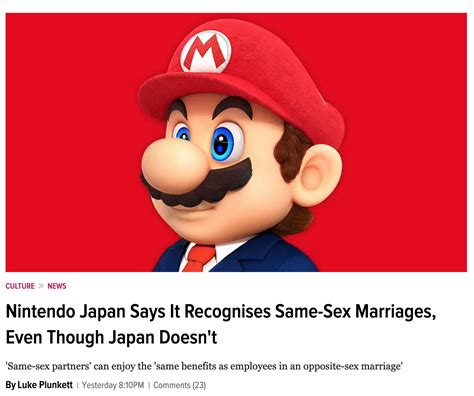 Nintendo Japan Says Gay Rights Rgaymers