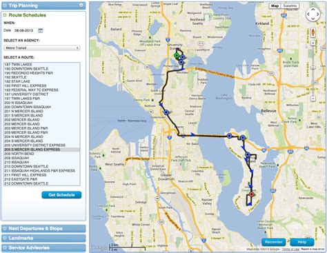 Seattle Public Transportation Trip Planner Transport Informations Lane