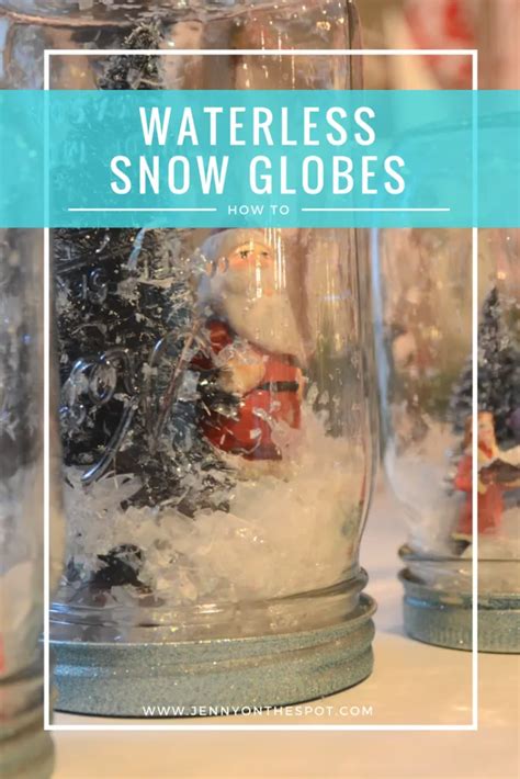 Craft In A Jar No Water Snow Globe Christmas Village Display
