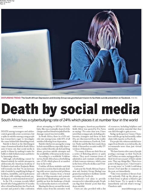 cyber bullying newspaper article bullying