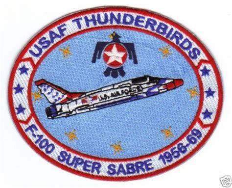 Usaf Thunderbird Patch F 100 Super Sabre 1956 1969 Y Usaf