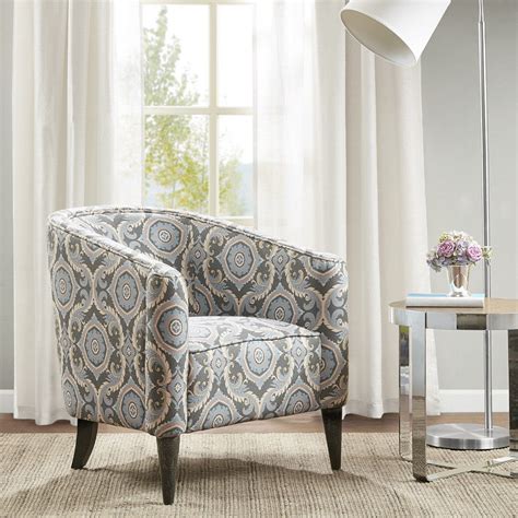 Your living room furniture is about much more than decor alone. Gray Blue Ivory Medallion Upholstered Accent Chair Modern ...