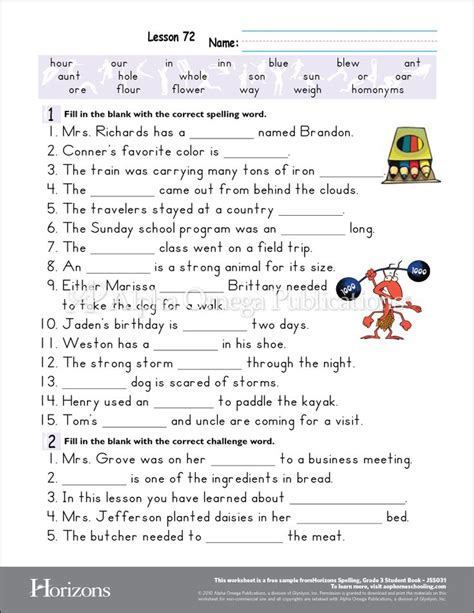 Homeschooling Free Printable Worksheets