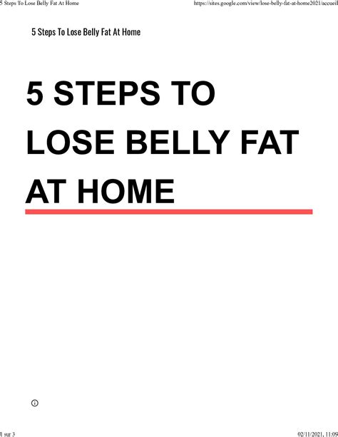 Calaméo 5 Steps To Lose Belly Fat At Home