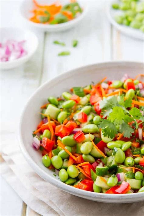 Asian Edamame Salad With Ginger Dressing A Communal Table