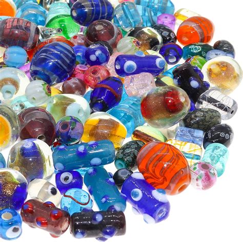 Fun Weevz 60 80 Pcs Assorted Glass Beads For Jewelry Making