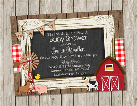 Farm Animal Baby Shower Invitations Cool Product Ratings Specials