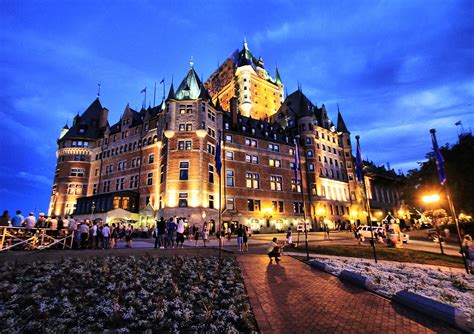 Quebec City Blue Hour The Most Famous Landmark In Quebec C Flickr