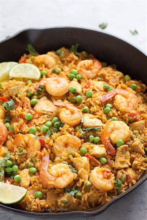 Healthy Chicken And Shrimp Paella A Sassy Spoon