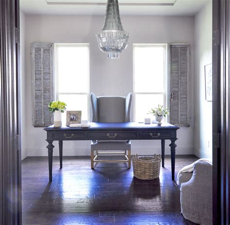 Home office with custom builtins, murphy bed, and desk. Home Office - Updated With a Beautiful Chandelier - Decor ...