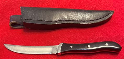 Buck 107 Black Micarta Scout Fixed Blade Hunting Sheath Knife Usa