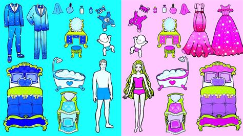 Paper Dolls Dress Up Costumes Decorate Adorable Room Twin Handmade Papercraft Woa Doll