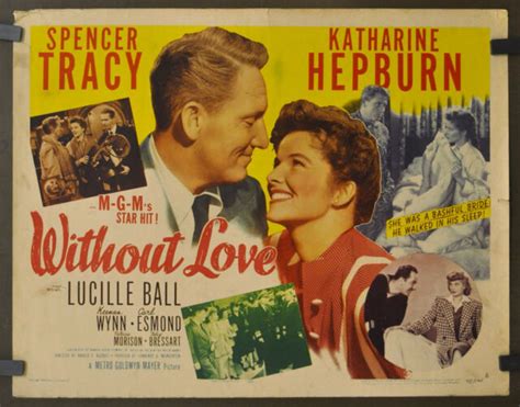 Without Love 1945 Original 22x28 Movie Poster Spencer Tracy Katharine