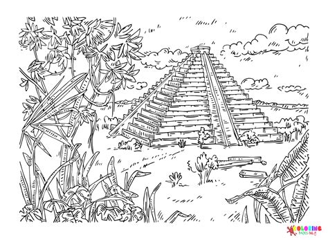 Mayan Civilization Religion Coloring Page Free Printable Coloring Pages