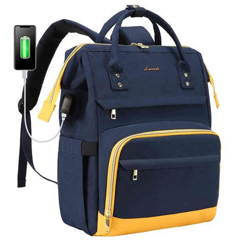 Lovevook Laptop Backpack Women School Bag Contrasting Colors Design Lovevook