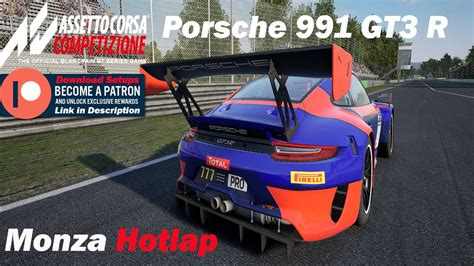 Assetto Corsa Competizione Acc Porsche Gt R Hotlap At Monza Youtube