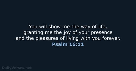October 26, 2019 - Bible verse of the day (NLT) - Psalm 16:11