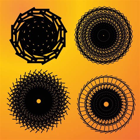 A Complex Pattern Of Circles Geometric Circular Pattern Black 2368874