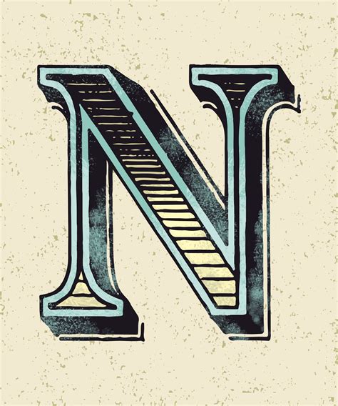 Huge collection, amazing choice, 100+ million high quality, affordable rf and rm images. Capital letter N vintage typography style - Download Free ...