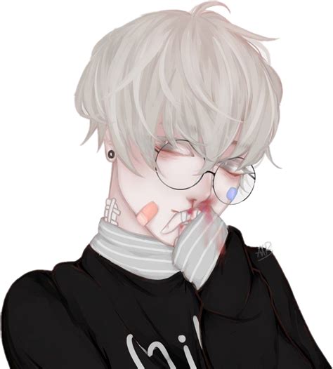 Aesthetic Anime Boy With Glasses