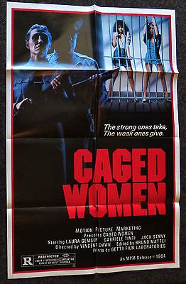 Caged Women Original Sheet Movie Poster Laura Gemser Gabriele