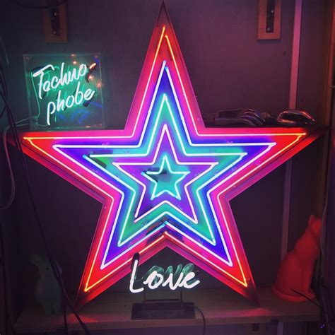 Love Neon Star Technophobe Only From Kemplondon Props Dalston