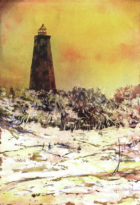 Old Baldy Lighthouse North Carolina Painting By Ryan Fox Fine Art