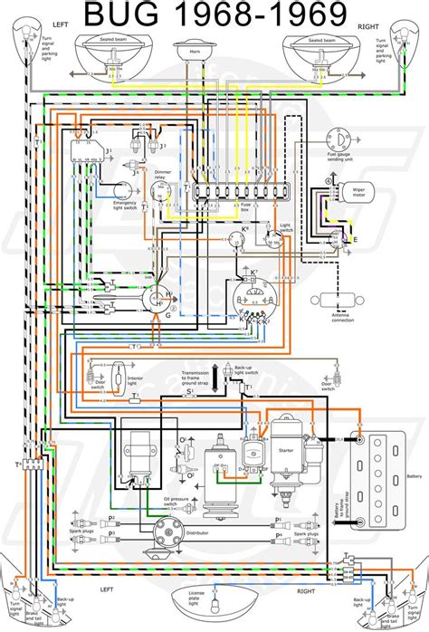 1969 Vw Beetle Wiring Diagram #2 (With images) | Vw ...