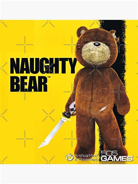 Naughty Bear Box Art 2 Sticker By Cgrayzer Redbubble