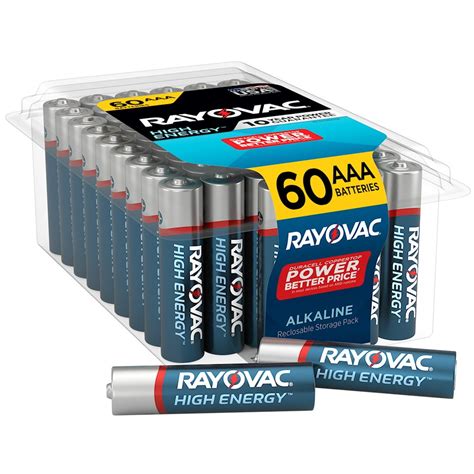 Rayovac High Energy Aaa Batteries 60 Pack Triple A Batteries