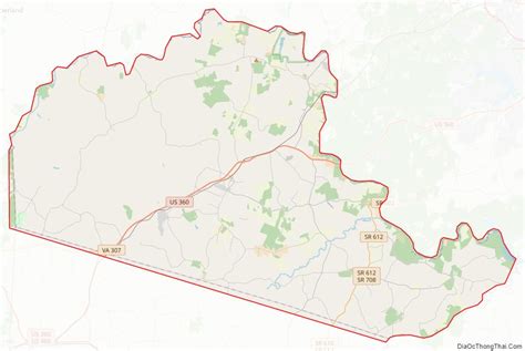 Map Of Amelia County Virginia