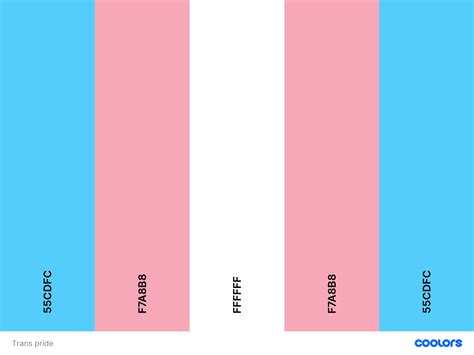 Trans Pride Flag Palette Hex Trans Pride Flag Trans Flag Hex Colors Flag Colors Gex