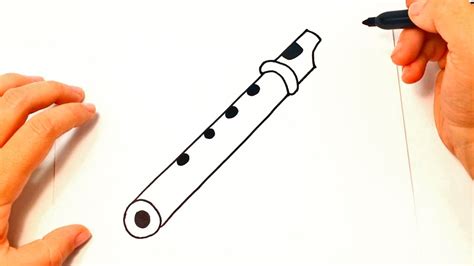 Cómo Dibujar Una Flauta Paso A Paso Dibujo Fácil De Flauta Youtube