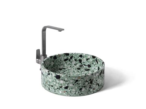 Hui Countertop Round Terrazzo Washbasin By Bentu Design