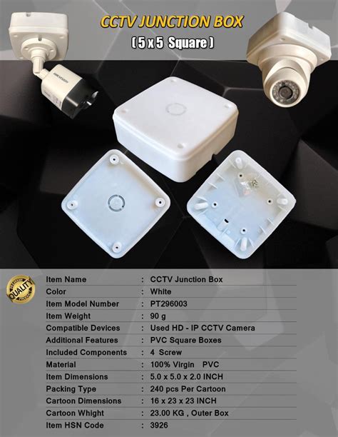 5 X 5 Pvc Cctv Camera Junction Box At Rs 22piece Camera Junction Box
