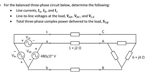 Examining the circuits we can. Solved: For The Balanced Three-phase Circuit Below, Determ ...