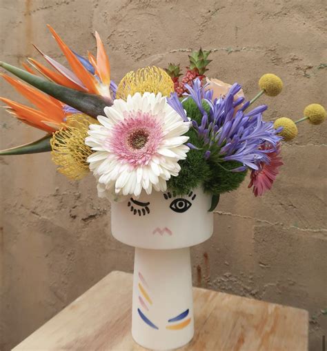 Cute Head Vase Unique Flower Vases Unique Flowers Flower Vases