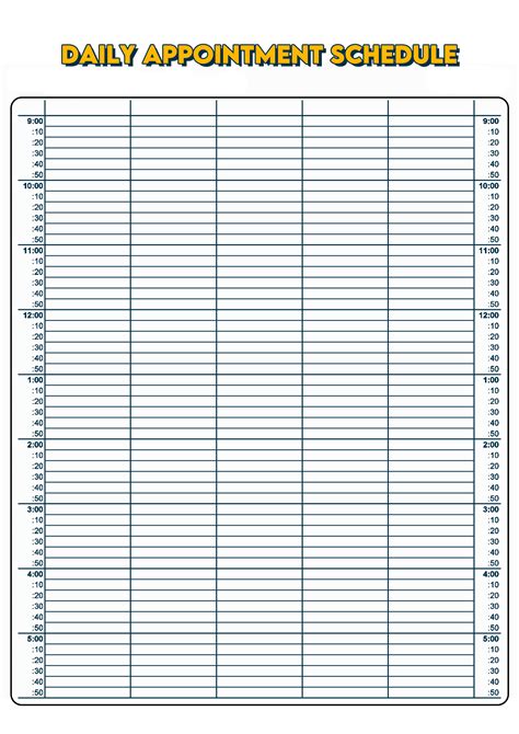 Ace 30 Minute Increment Schedule Template Resource Excel Bank2home Com
