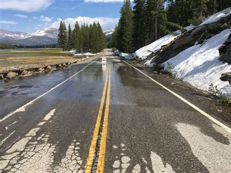 Tioga Pass Road In Yosemite National Park Ca Remains Closed Due To Highest Snowpack On Record