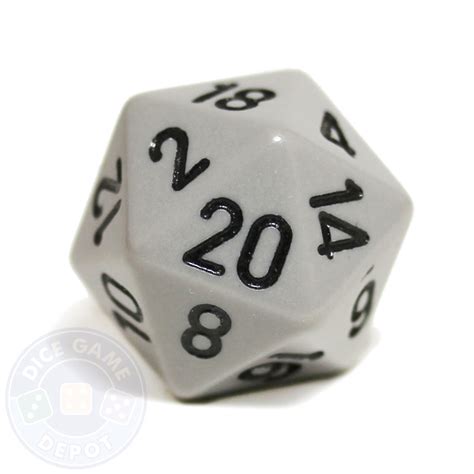 Opaque Gray 20 Sided Dice For Sale D20 Dice Game Depot