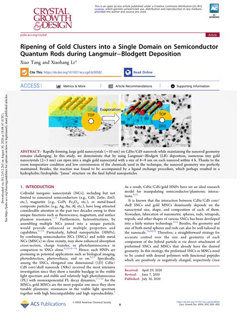 PDF Ripening Of Gold Clusters Into A Single Domain On Semiconductor