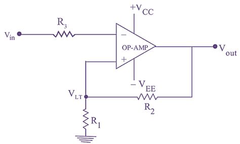 What Is Schmitt Trigger Using Op Amp Circuit Diagram Derivation