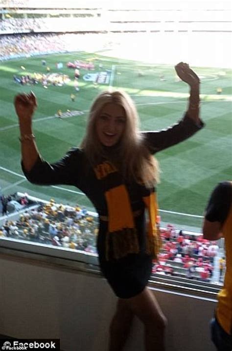 Swimsuit Model Heather Mccartney Arrested For Stripping Naked At Afl Grand Final Has Surgery