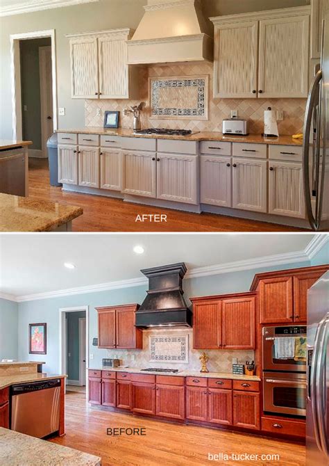 White painted cabinets give your kitchen a clean, airy look, but they can turn yellow with time. Painted Cabinets Nashville TN Before and After Photos