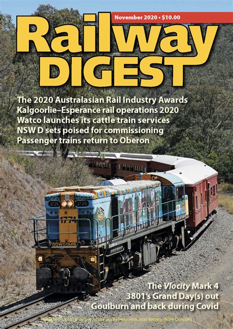 Railway Digest November 2020 E Copy Arhs Nsw