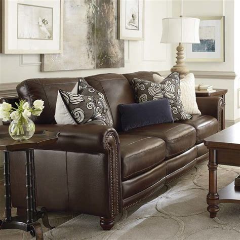 Chocolate Brown Leather Sofa Decorating Ideas And Small Rectangular