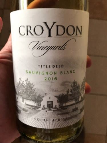Croydon Title Deed Sauvignon Blanc Vivino